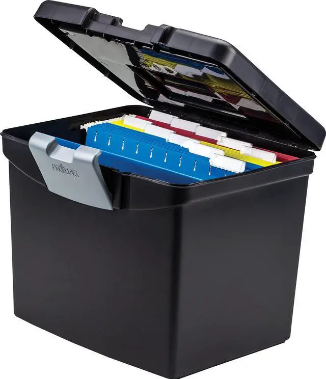 Alt view image 7 of 7 - File Storage Box Translucent Storage Lid, Black 1-Pack (61504F01C)