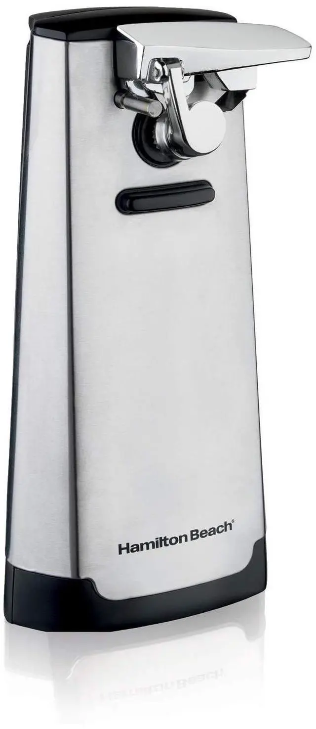 Main image of Extra-Tall Electric Automatic Can Opener with Easy-Clean Detachable Cutting Lever, Cord Storage, Knife Sharpener, Brushed Stainless Steel (76700)
