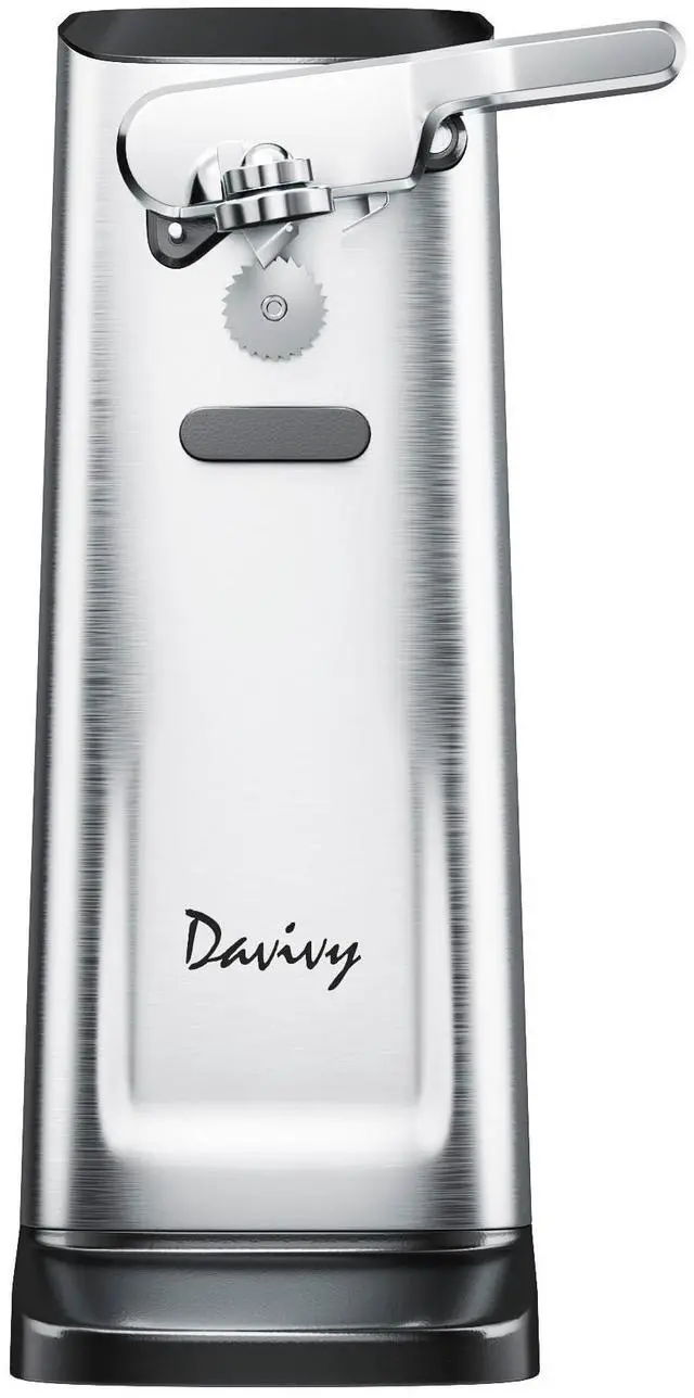 Alt view image 7 of 7 - Electric Can Opener, Removable Stainless Steel Cutter and 3-in-1 Design with Knife Sharpener and Bottle Opener (Black-Stainless Steel)