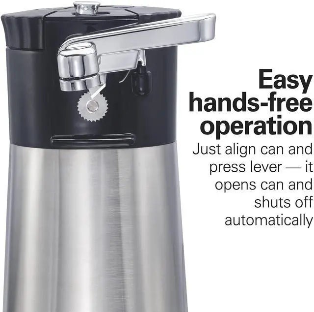 Alt view image 5 of 7 - OpenStation Electric Automatic Can Opener for Kitchen with Multi Tool and Bottle and Jar Opening Tools, Auto Shutoff, Cord Storage, and Sure Cut Technology, Stainless Steel (76382)