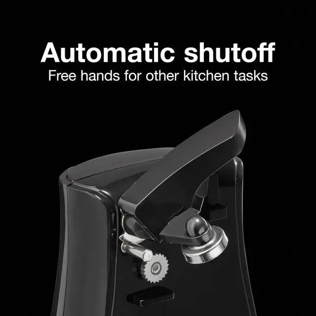 Alt view image 5 of 7 - Power Electric Automatic Can Opener for Kitchen with Knife Sharpener, Twist-off Easy-Clean Lever, Cord Storage, Black (75217PS)