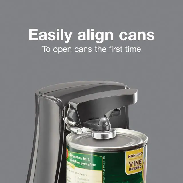 Alt view image 6 of 7 - Power Electric Automatic Can Opener for Kitchen with Knife Sharpener, Twist-off Easy-Clean Lever, Cord Storage, Black (75217PS)