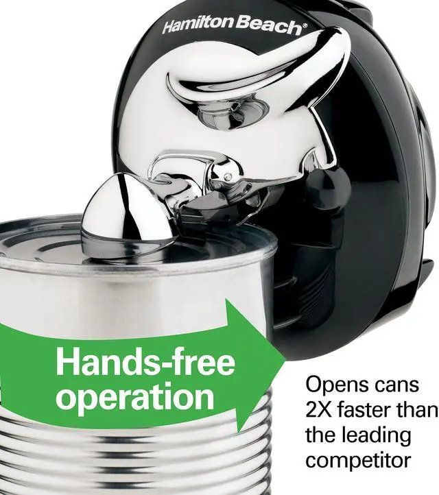 Alt view image 3 of 7 - Walk 'n Cut Electric Can Opener for Kitchen, Use On Any Size, Automatic and Hand-Free, Cordless & Rechargeable, Easy Clean Removable Blade, Black (76501G)