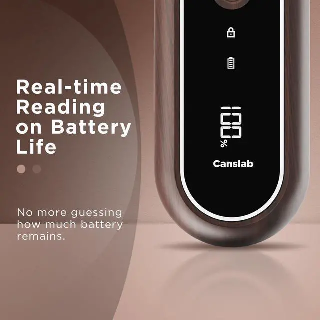 Alt view image 2 of 6 - Turbo - Auto Shut Off Rechargeable Electric Can Openers - LED Battery Display USB Automatic Can Openerfor Kitchen for Seniors with Arthritis - One Touch Side Cut Can Opener Smooth Edge, Wood