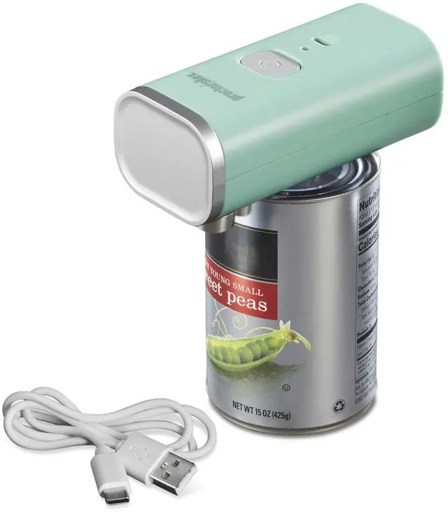 Main image of Automatic Electric Can Opener, Hands Free Cordless Operation & USB Rechargeable, Self-Aligning, Cut Smooth Touch Lid Edges, Compact and Easy to Store, Mint
