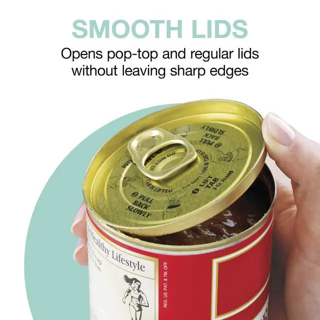 Alt view image 4 of 7 - Automatic Electric Can Opener, Hands Free Cordless Operation & USB Rechargeable, Self-Aligning, Cut Smooth Touch Lid Edges, Compact and Easy to Store, Mint
