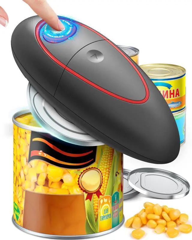 Main image of One Touch Electric Can Opener Fits Almost All Can Sizes for Seniors with Arthritis, Hand Held Battery Operated Can Opener with Smooth Edge, Food Safe Kitchen Gadgets Automatic Can Opener for Kitchen