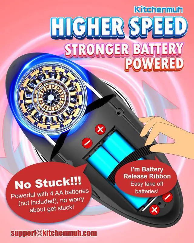 Alt view image 5 of 7 - One Touch Electric Can Opener Fits Almost All Can Sizes for Seniors with Arthritis, Hand Held Battery Operated Can Opener with Smooth Edge, Food Safe Kitchen Gadgets Automatic Can Opener for Kitchen