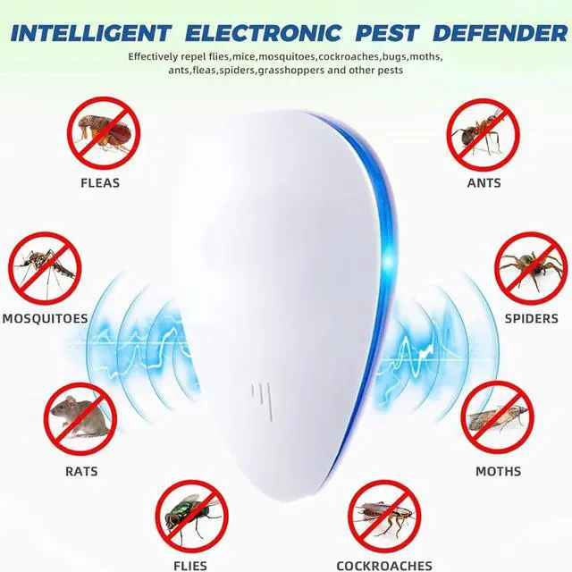 Alt view image 2 of 7 - (2026 Upgraded) Ultrasonic Insect & Pest Indoor Repeller, Plug-in Pest Control Electronic Repellent for Rodent, Mouse, Mice, Rats, Roaches, Bugs, Ants, Spiders, Mosquitoes, for Home, Warehouse 6 Pack