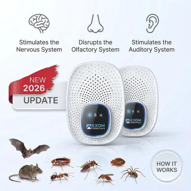 Alt view image 2 of 7 - T-25, Ultrasonic Pest Control Repeller - Electronic & Ultrasound, Indoor Plug-in Repellent - Get rid of - Rodents, Mice, Squirrels, Bats, Insects, Bed Bugs, Ants, Fleas, Spiders, Roaches (2 Pack)
