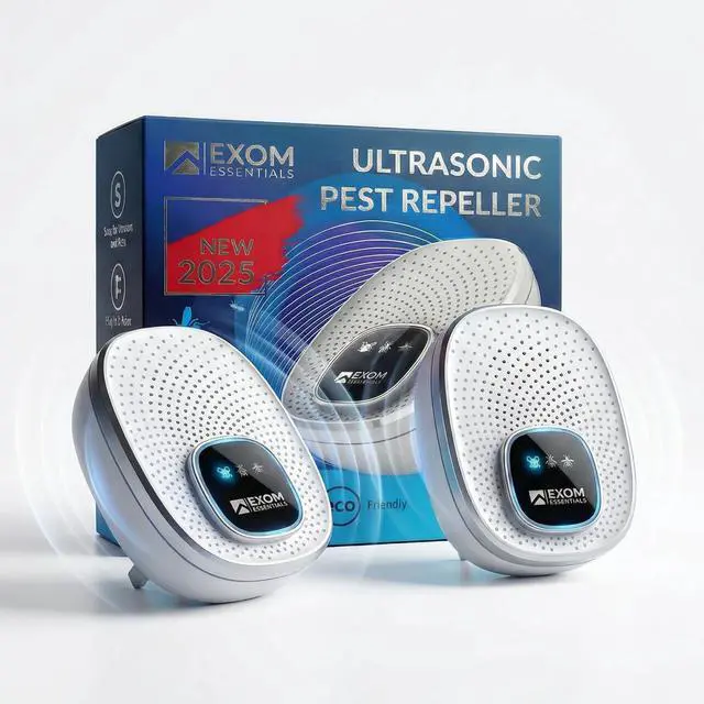 Main image of T-25, Ultrasonic Pest Control Repeller - Electronic & Ultrasound, Indoor Plug-in Repellent - Get rid of - Rodents, Mice, Squirrels, Bats, Insects, Bed Bugs, Ants, Fleas, Spiders, Roaches (2 Pack)