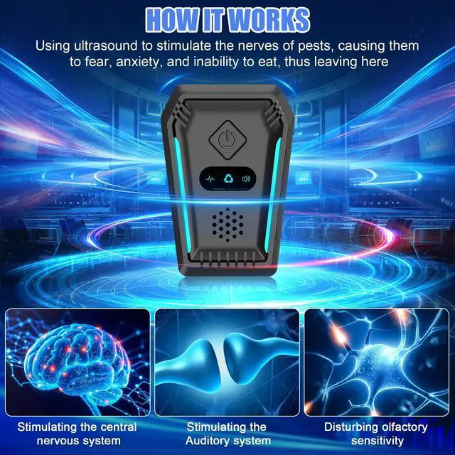 Alt view image 3 of 7 - (2026 Upgraded) Ultrasonic Rodent & Pest Indoor Repeller - Stronger Driving Force, Repellent for Mouse, Rats, Roaches, Ants, Spiders & Bugs | Plug-in Control, 3 Mode Switching (6 Pack)