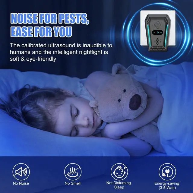 Alt view image 6 of 7 - (2026 Upgraded) Ultrasonic Rodent & Pest Indoor Repeller - Stronger Driving Force, Repellent for Mouse, Rats, Roaches, Ants, Spiders & Bugs | Plug-in Control, 3 Mode Switching (6 Pack)