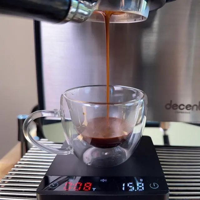Alt view image 5 of 6 - Nano Pro Coffee Scale with Timer, Espresso Scale with Auto Tare, Aluminum Body, Touch Sensor and Silicone Cover (Black)