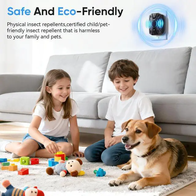 Alt view image 3 of 7 - Ultrasonic Pest Repeller Pest Repellent Plug in Indoor, Electronic Pest Mouse Repellent for Roach, Rodent, Mice, Bugs, Mosquito, Mouse, Spider, Ant 6 Packs(Black)