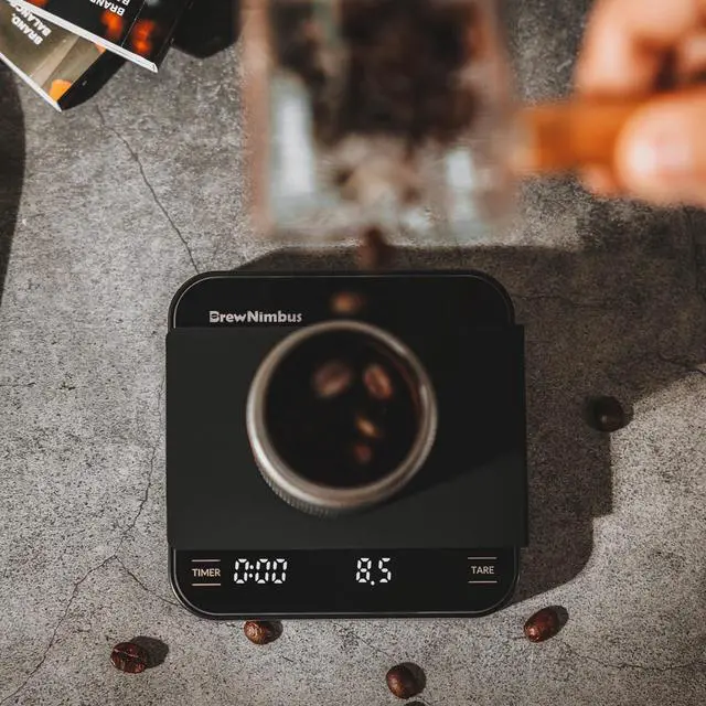 Alt view image 6 of 7 - Mini Coffee Scale with Timer, 2kg/0.1g High Precision Scale for Espresso & Pour-Over, Portable Digital Kitchen Scale, 4 Modes & 3 Units, USB Charging, Tempered Glass Platform, Black