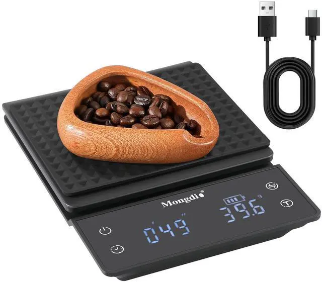 Main image of Coffee Scale with Timer, 3kg/0.1g High Precision Kitchen Scales with Tare Function, Touch Sensor and LED Display, Digital Scale for Pour Over, Espresso