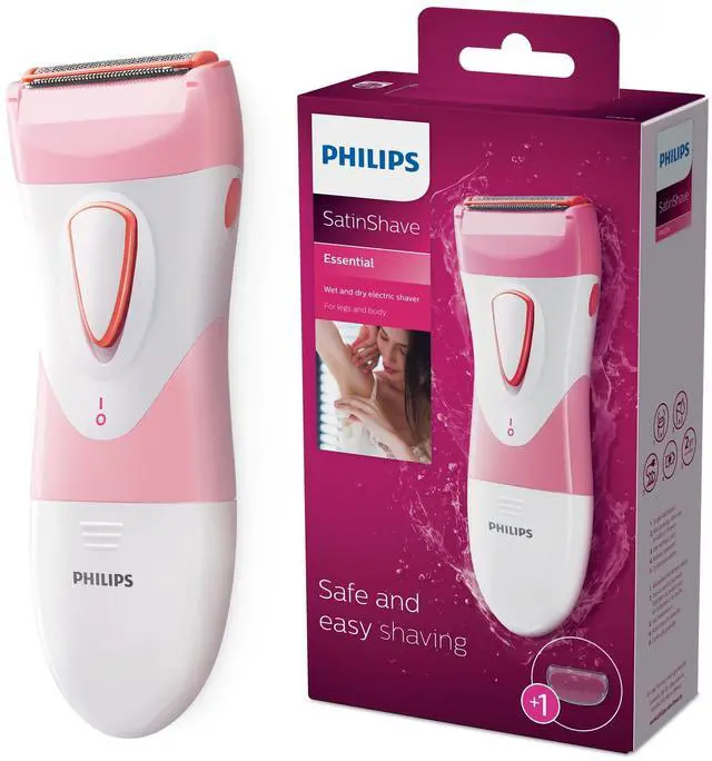 Main image of SatinShave Essential Womens Wet & Dry Electric Shaver for Legs & Body, Cordless, with Hypoallergenic Foil, HP6306/50
