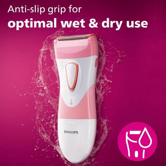 Alt view image 4 of 7 - SatinShave Essential Womens Wet & Dry Electric Shaver for Legs & Body, Cordless, with Hypoallergenic Foil, HP6306/50