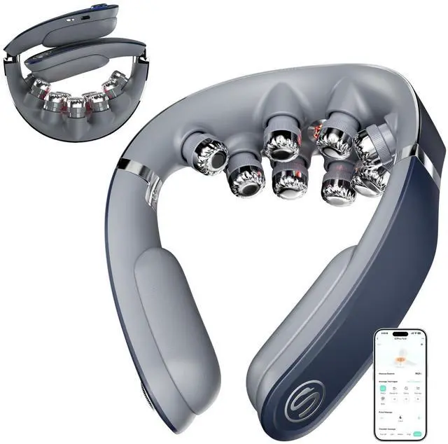 Main image of G7 Pro Fold Neck Massager for Strain Relief Deep Tissue with Heat and Vibration Cordless Travel Massager, Father's Day Dad Gifts Foldable Neck Massager for Office Home Car Travel