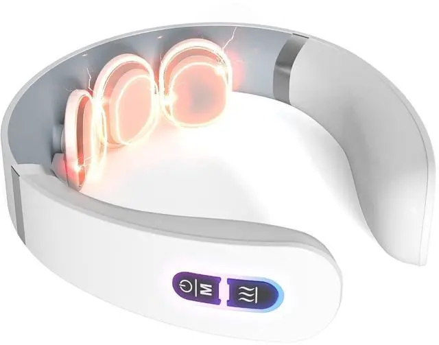 Main image of Neck Massager with Heat, Cordless Cervical Massage Device, 9 Modes and 50 Intensity, Massage with Adjustable Timers