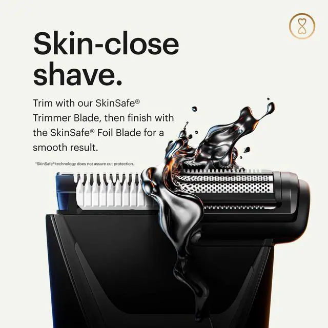 Alt view image 4 of 7 - The Lawn Mower® 5.0 Ultra Groin & Body Hair Trimmer Dual-Head SkinSafe® Trimmer & Foil Blades, Waterproof Wet/Dry Groomer, USB-C Rechargeable with Travel Case, Mens Ball Shaver, Black