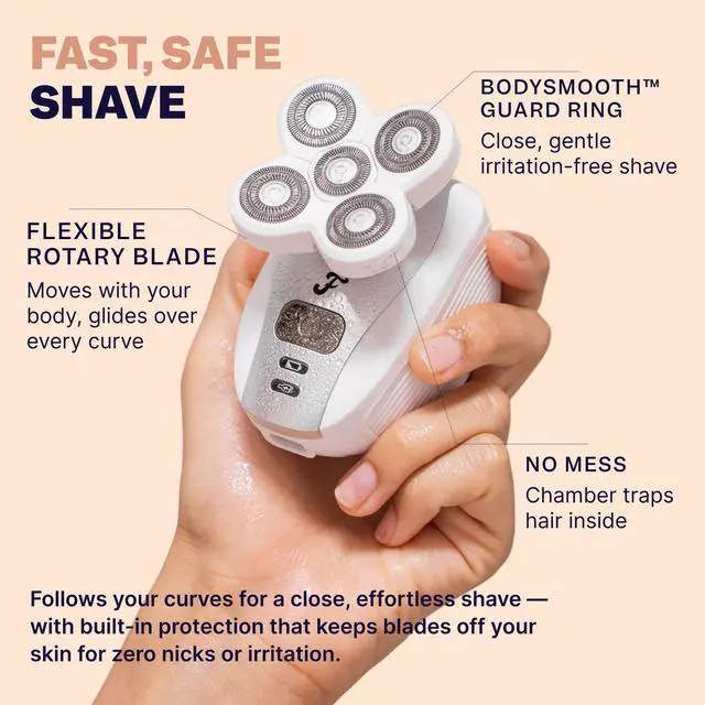 Alt view image 4 of 7 - FlexSeries Electric Razor for Women - Silk Smooth Legs, Body Hair, & Pubic Shaver - for Private Area, Sensitive Skin, Bikini Trimmer