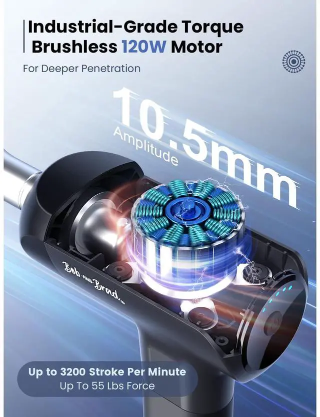 Alt view image 3 of 7 - X6 Pro Massage Gun Deep Tissue Percussion with Metal Head Therapy, Professional Muscle Massage Gun for Athletes, Electric Massager Gun for Pain Relief,Christmas Gift for Men Women Dad Mom