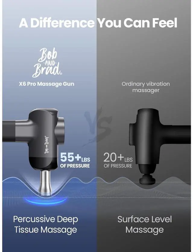 Alt view image 4 of 7 - X6 Pro Massage Gun Deep Tissue Percussion with Metal Head Therapy, Professional Muscle Massage Gun for Athletes, Electric Massager Gun for Pain Relief,Christmas Gift for Men Women Dad Mom
