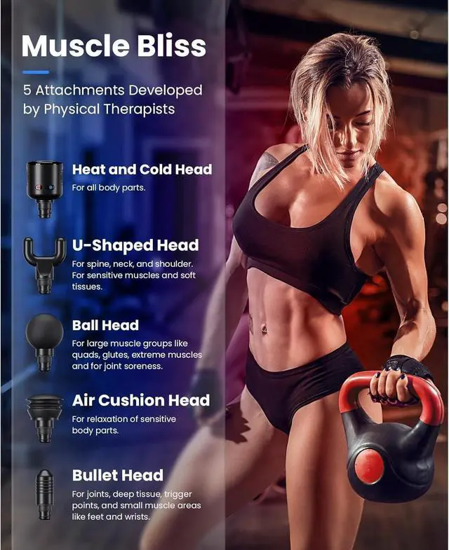 Alt view image 6 of 7 - X6 Pro Massage Gun Deep Tissue Percussion with Metal Head Therapy, Professional Muscle Massage Gun for Athletes, Electric Massager Gun for Pain Relief,Christmas Gift for Men Women Dad Mom