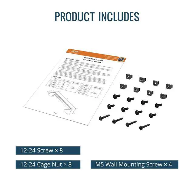 Alt view image 6 of 6 - 2U Vertical Wall Mount Rack,Foldable Vertical Rack and Wall Mountable Patch Panel Bracket,Server Rack for 19" Rack Mount Network,Server and Data Equipment