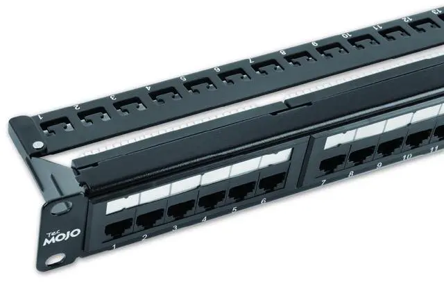 Main image of UL Listed 24 Port Cat6 Patch Panel, 1U Network Patch Panel for 19 inch Rack Mount equipments, 10G Support, with Cable Management, Unshielded