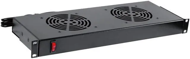 Main image of Rack Cabinet Mounted Server 1U 2 Fan Unit Cooling System Exhaust Airflow, for Cooling AV, Home Theater, Network 19inch Racks
