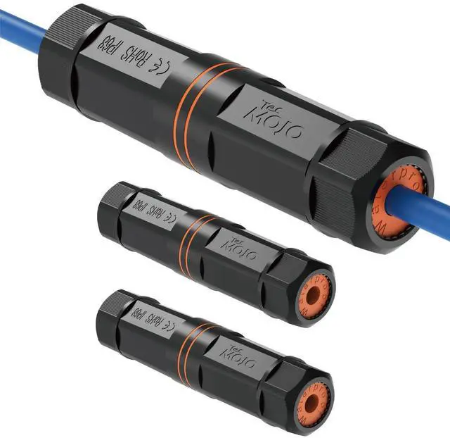 Main image of Waterproof Cat6A Coupler, IP68 Outdoor Ethernet Connector for CAT6A/CAT6/CAT5E/CAT5,Shielded RJ45 Ethernet Extender for IP Camera and PoE Device, 4.7in,3 Pack