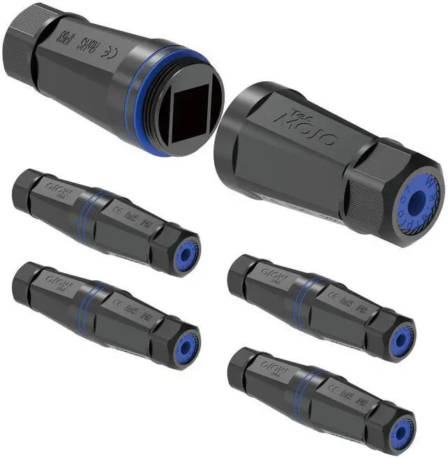 Main image of Blank Waterproof Coupler Box, IP68 Outdoor Extension Cord Cover, installable for RJ45 Keystone Jack,HDMI and 3.5mm Coupler, 5.2in Length, 5pack