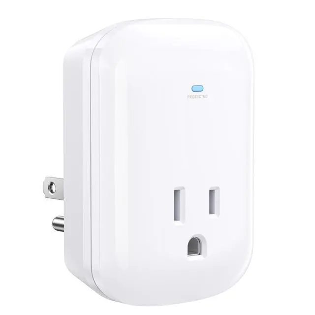 Main image of 1350 Joules Single Outlet Surge Protector for TV, PC, Xbox, PS5, Refrigerator, Treadmill, 15A/1875W, 500V Clamping Voltage Wall Surge Protector Outlet, White