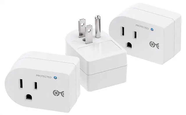 Main image of [ETL3-Pack Non-Blocking 490 Joules Single Outlet Surge Protector, 15A / 1875W, Wall Surge Protector Outlet, White