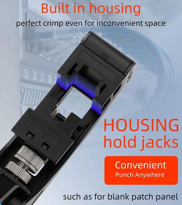 Alt view image 6 of 6 - Speed Keystone Jack Tool for 90 Degree RJ45 Keystone, Ethernet Keystone Punch Down Tool for Time-saver and Effort-saver, Cat 6 Punch Down Tool Finger-hurt-free (Only for Rapink Keystone)