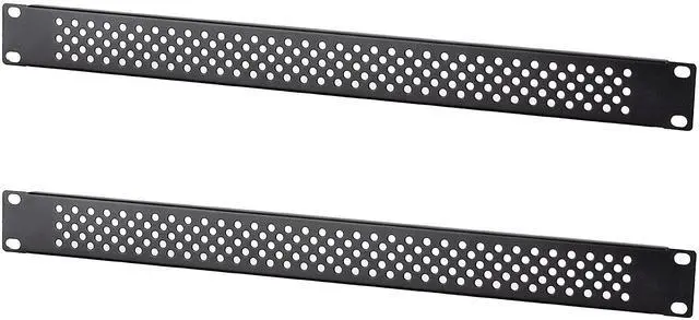 Main image of 1U Vented Blank Panels for Rack & Cabinets Front Cover Panel 19-Inch Server & Network Rack Mount 2 PCS Black