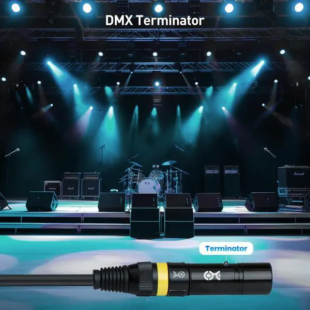 Alt view image 3 of 7 - 2-Pack 120 Ohm 3-Pin XLR Terminator/DMX Terminator - Optimal Signal Integrity for Lighting and Audio Systems