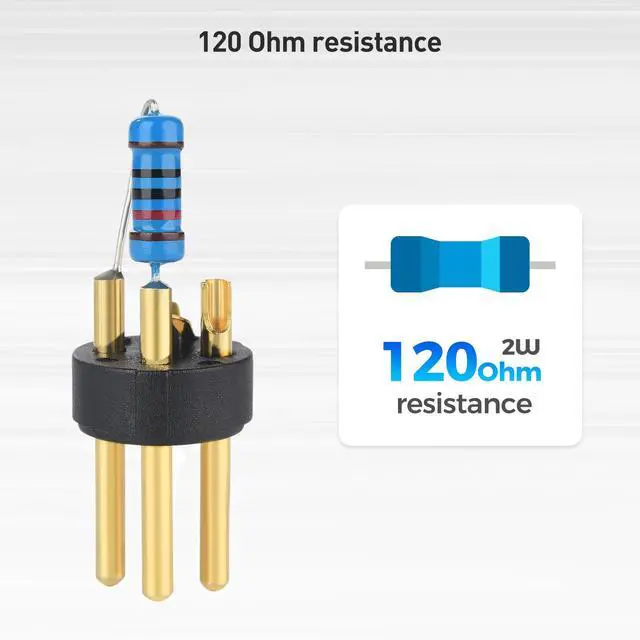 Alt view image 4 of 7 - 2-Pack 120 Ohm 3-Pin XLR Terminator/DMX Terminator - Optimal Signal Integrity for Lighting and Audio Systems