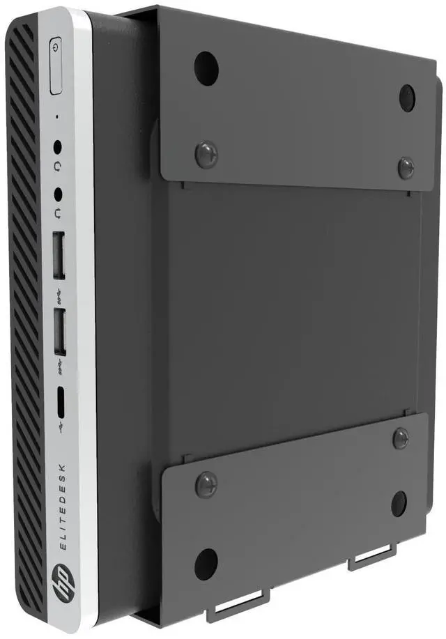 Main image of Wall Mount Compatible with HP EliteDesk, ProDesk, Mini Desktops - Steel Mount for Wall, Under Desk or VESA