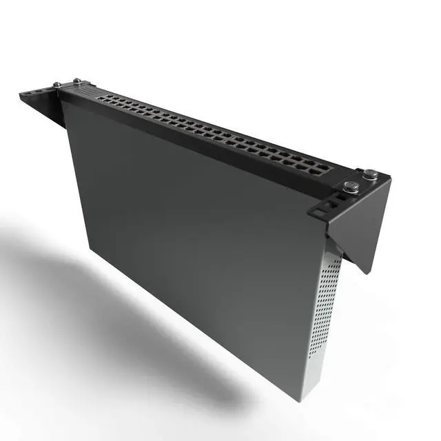 Alt view image 2 of 6 - 2U Steel Wall Mountable Simple Vertical Bracket and Networking Euipment Rack for 19" Standard Network, AV, Studio Equipment Including Hardware for Assembly(2U)