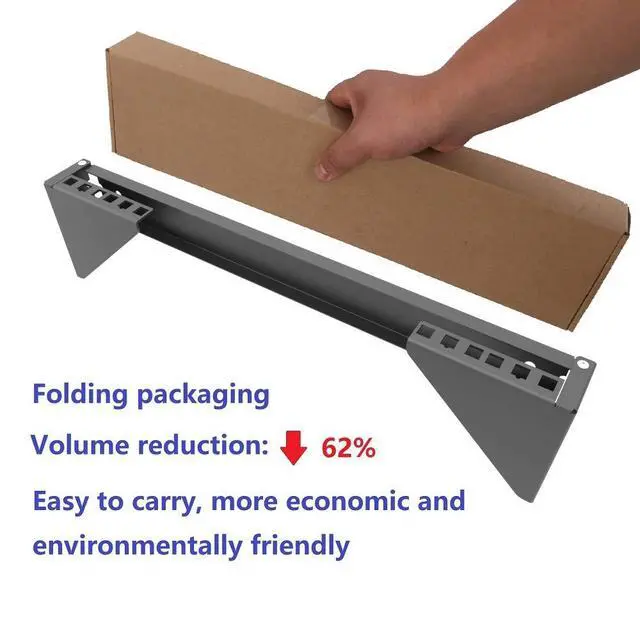 Alt view image 4 of 6 - 2U Steel Wall Mountable Simple Vertical Bracket and Networking Euipment Rack for 19" Standard Network, AV, Studio Equipment Including Hardware for Assembly(2U)