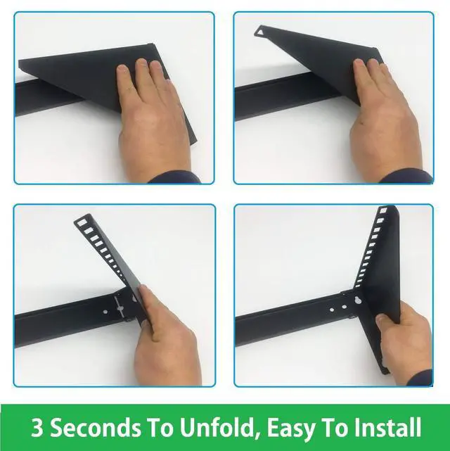 Alt view image 4 of 7 - 4U19 Inch Vertical Wall Mount Patch Panel Bracket and Heavy Duty 125 lbs Capacity Wall Mountable Server Rack (4U150)