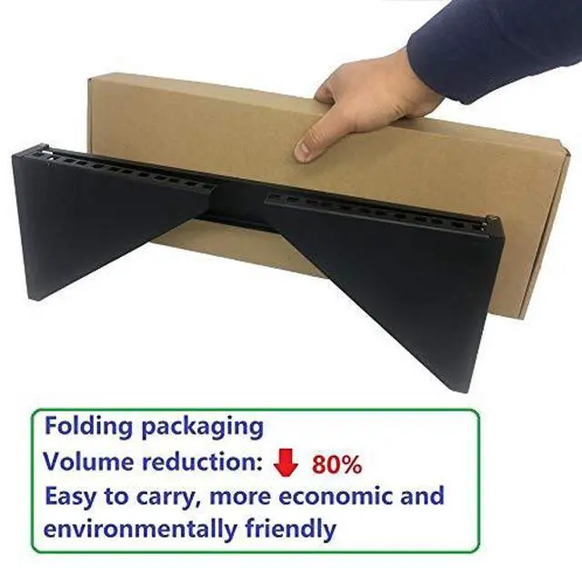 Alt view image 7 of 7 - 4U19 Inch Vertical Wall Mount Patch Panel Bracket and Heavy Duty 125 lbs Capacity Wall Mountable Server Rack (4U150)