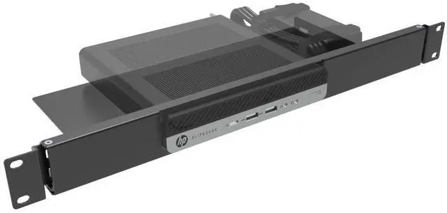 Main image of Mini Rack Mount for HP ProDesk Mini PC, HP EliteDesk Mini Business Desktop -1U Hinged Server Rack Shelf for 19-inch Cabinet or Rack