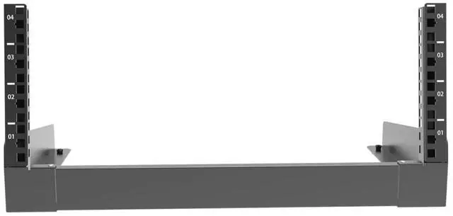 Alt view image 2 of 5 - 4U Desktop Network Rack 19 inches Small Open Frame Rack 2 Post Free-Standing Tabletop Rack for Server, Patch Panel, Data, AV, IT,Studio or Networking Equipments (4U)