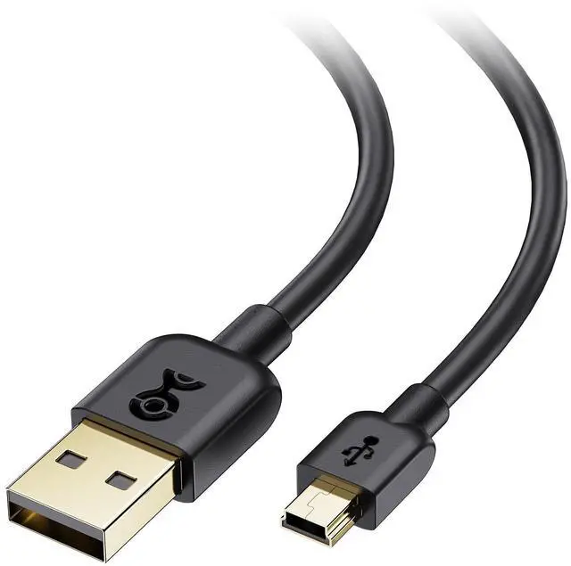Main image of Mini USB to USB A Cable - 6ft, Mini B 2.0 Cable Compatible with PS3 Controller, Garmin Nuvi, GoPro Hero 3+, Blue Yeti/Snowball iCE Mic, TI-84+ CE, and More, Black