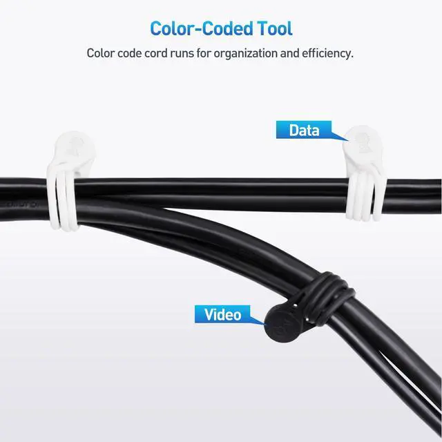 Alt view image 6 of 7 - 10-Pack Ultra Strong Silicone Magnetic Cable Ties, Magnetic Cord Ties/ZipTies/Cord Organizer, Black and White